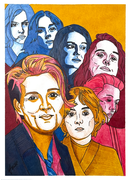 They're All In There (Brandi Carlile Over Time) – mixed media on paper, 2025 (21 x 14cm)