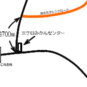 三ケ日インターを出たら、すぐに「左」へ。約700mほどで「右」へ行き、「奥浜名湖オレンジロード」へ入る。