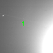 Abb. 12: Mittelgroße Ansicht des Entdeckungsbildes am 8. Juli 1979: Größerer Ausschnitt Bildes ohne Lochmuster. © NASA/Calvin J. Hamilton
