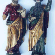 statuettes de saint Pierre et saint Paul, 30 cm