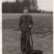 Mein Vater mit seinem Hund