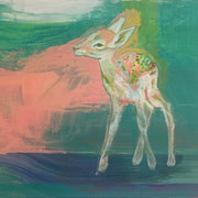 New life, 70 x 60 cm, Acrylic on canvas, 2022, available at Deer Daddy, 1350 euro