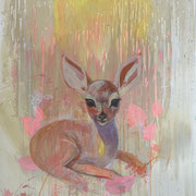 Oasis of peace. Acrylic on canvas, 100 x 120 cm, Available at Deer Daddy Gallery, 2700,-