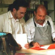 Roberto Dossi e Luciano Ragozzino in stamperia