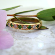 Memoirering aus Roségold mit Tsavolith und Brillante