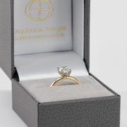 1 Karat Verlobungsring oval
