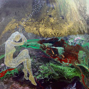 REGENERATION  -  80x80 cm, Mischtechnik auf Leinwand