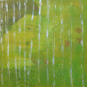 FRÜHLING  -  80x80 cm, Pigmente und Acryl auf Leinwand