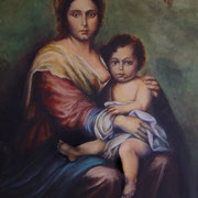 La Virgen y el Niño, copia de Murillo