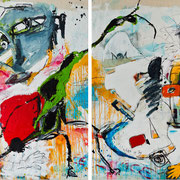 IT IS WHAT IT IS, 200x280 cm, diptych, acrylic, oil crayon,  VIENNA 2011, photo: Reinhold Ponesch ©