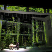 Onkel Präsident, Gärtnerplatztheater Regie: Josef E. Köpplinger Bühne: Johannes Leiacker Licht: Rolf Essers Videodesign: Raphael Kurig, Thomas Mahnecke