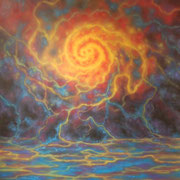 "HURRICANE" Oil on canvas, 96" X 72", 2008.