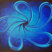 "AQUA SPIN" Oil on canvas, 48" X 60", 2008.