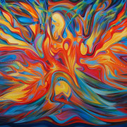 "TREE OF LIFE" View A, Oil on canvas, 48" X 60", 2011.