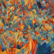 "GLITTER GIRL" Oil on canvas, 60" X 48", 1998.
