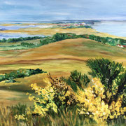 Großer Inselblick von Hiddensee,Acryl<br/>42x56cm, 2021