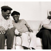 "Bluesiana Interview", Art Blakey (1919-1990) & David 'Fathead' Newman (1933-2009),  Dr. John, Art's Apt., Greenwich Village, NYC 1989