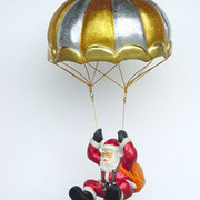 santa claus en paracaídas