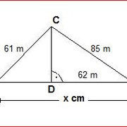 Berechne die Länge der Seite [AB] = x cm.