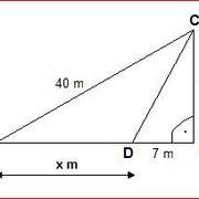 Berechne die Länge der Seite [AD] = x m. Lsg-Hinweis: Berechne zuerst Länge von [AB].