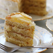 Apfeltorte mit Mascarpone.