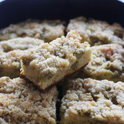 Obstkuchen mit Quark und Olivenöl.