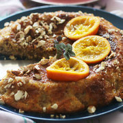 Saftiger Mandelkuchen mit Orangen glutenfrei.