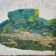 Opposite side of tufted rug (finished side)