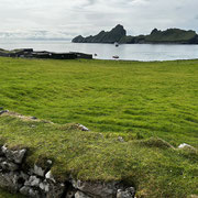View of the bay from Main Street St. Kilda, Outer Hebrides, Scotland