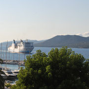 Vue de notre hôtel à Propriano