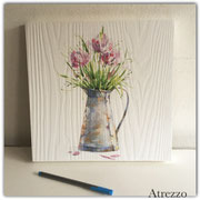 Cuadro pequeño Flores en Madera pintada  / REF: CUA-097 / Medidas : 30 x 30 cms./ 1 unidad / Arriendo: $ 4.000 / Garantía: $ 12.000