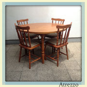 MESA COMEDOR REDONDA COUNTRY / REF: MUE-061 / MEDIDAS: 1,10 MTS. DIAMETRO / 1 UNIDAD / ARRIENDO: $25.000 / GARANTIA: $80.000.