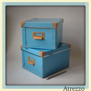 CAJAS DECO CELESTE / 2 unidades / Arriendo: $ 2.500 c/u  / Garantía: $ 10.000 c/u