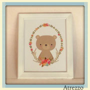 Cuadro pequeño OSO CORONA / REF: CUA-066 / 25 x 20 cms./ 1 unidad / Arriendo: $ 2.500 / Garantía: $ 8.000