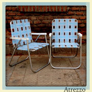 SILLAS TRENZADAS CELESTE Y BLANCO  (REF: MUE-052) 2 UNIDADES / ARRIENDO: $15.000. C/U / GARANTIA: $50.000 C/U