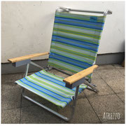Silla Playa baja rayada  / 1 unidad  / Arriendo: $ 10.000 / Garantía: $ 40.000