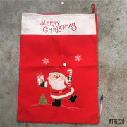 SACOS TELA NAVIDEÑO ROJO  / 60X40 CMS.  / 4 UNIDADES / ARRIENDO: $2.500 C/U / GARANTÍA: $15.000 