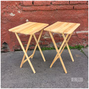 MESITAS AUXILIARES MADERA PLEGABLES / REF: MUE-00 / 2 UNIDADES / ARRIENDO: $5.000 C/U / GARANTIA: $15.000 C/U