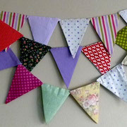Banderines Patchwork Colores/ REF: TEX- 022/ 6 unidades / Arriendo: $ 6.000 c/u / Garantía: $ 18.000