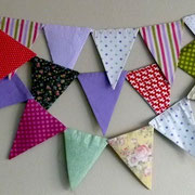 Banderines Patchwork Colores/ REF: TEX- 022/ 6 unidades / Arriendo: $ 6.000 c/u / Garantía: $ 18.000