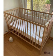CUNA MADERA NATURAL CON COLCHON / MEDIDAS: 1,20 X 60 CMS./ ARRIENDO: $35.000 / GARANTÍA: $130.000