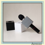SET 1 MICROFONO Y 1 CUBO ACRILICO  PERIODISTA / Arriendo: $5.000 SET  / Garantía: $ 15.000 