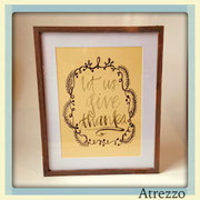 Cuadro Give Thanks (con vidrio)/ REF: CUA-052 / 50 x 40 cms./ 1 unidad / Arriendo: $ 8.000 / Garantía: $ 25.000