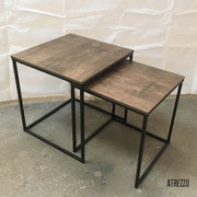 JUEGO MESAS LATERALES MADERA METAL / ARRIENDO: $18.000 / GARANTIA: $35.000