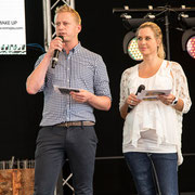 Moderation, Moderator Urs Sahli aus Bern und Monika Erb. Moderation Astag Truck Girl 2015. Astag Award. Trucker Festival 2015.