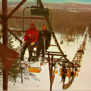 Not all went according to plan. This is the double chair that was in service for only parts of two winters. It ran to the top of Number One.