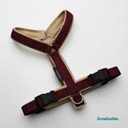 Führgeschirr  Gurtband: Bordeaux; Polsterung: AirMesh Beige
