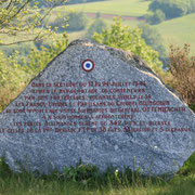 Stèle commémorative de la bataille du Mont Gargan (juillet 1944), où les maquisards de Guingouin et les troupes allemandes s'affrontèrent