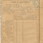 Ordre de réquisition des grains pour les besoins de l'armée (recto), adressé à la Mairie de Neuvic-Entier le 3 mai 1917 (Archives municipales de Neuvic-Entier).