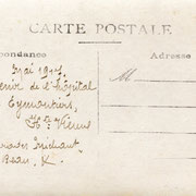 Au verso de la même carte postale se trouve la liste des convalescents (collection RIBOULET)